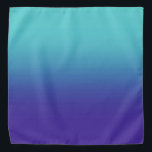 Bandana Mânre de Gradiente de Água Roxo<br><div class="desc">Este efeito de desaparecimento é uma forma tão bela de mostrar qualquer cor ou combinação de cores. Cores nesse gradiente são roxas a aqua reminiscentes das variações de cor nas águas do Caribe ou Key West, Flórida. Isto pode ser usado para um lenço ou uma sequência de pacote para corresponder...</div>