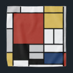 Bandana Mondrian Painting Red Plane Yellow Black Cinza Blu<br><div class="desc">Composição com Plano Vermelho Grande, Amarelo, Preto, Cinza e Mondrian Piet Azul começou a criar as pinturas definitivas de abstrato no 1920 pelo qual ele é mais conhecido. Ele manteve sua paleta limitada ao branco, preto e cinza além das três cores primárias, vermelho, amarelo e azul. Suas composições construídas a...</div>