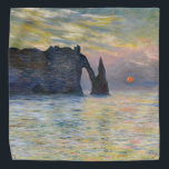 Bandana Monet - Manneport, Cliff em Etretat, Sunset<br><div class="desc">Manneport,  Cliff em Etretat,  Sunset/Etretat,  couchant solene - Claude Monet em 1883</div>