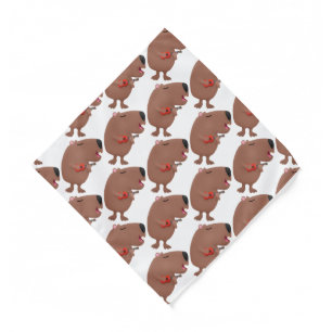 Bandana Óptica desenho animado de capybara ukulele