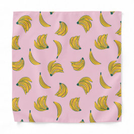 Bandana Padrão de Banana Rosa
