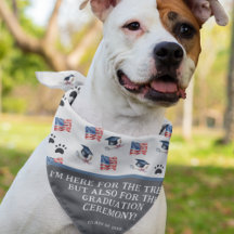 Padrão de Cão Americano Divertido Graduado EUA Gra