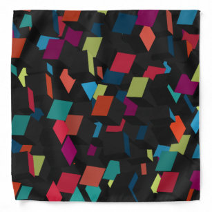 Bandana Padrão de Cubo Geométrico do Trendy Abstrato