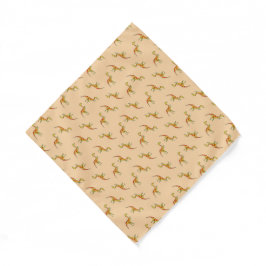 Bandana Padrão de dinossauros amarelos da faixa vermelha