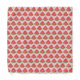 Bandana Padrão de Fatia de Melancia Rosa-Rosa-Bonita