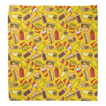 Padrão de Ícones de Comida Rápida de Cor