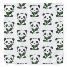 Bandana - Padrão de Panda de Bebê