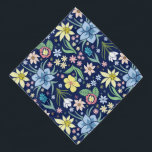 Bandana Padrão Floral Colorido<br><div class="desc">Design de padrão de flores coloridas doce.</div>