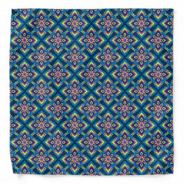 Bandana Padrão Floral de Boho Geométrico Vibrante