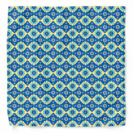 Bandana Padrão Floral Geométrico Retro Decorativo