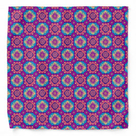 Bandana Padrão Floral Mandala Boho Chic Vibrante