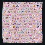 Bandana Padrão multiarco-íris rosa<br><div class="desc">Banda de cor-de-água colorida rosa. Itens correspondentes disponíveis. Arte original de artistas e suas próprias ilustrações. Use o botão de mensagem me abaixo para obter ajuda sobre outras solicitações especiais e personalizações. © Zoe Chapman Design</div>