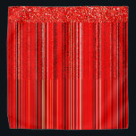 Bandana Padrão vermelho, branco e preto<br><div class="desc">2025</div>