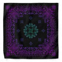 Paisley Bandana, Gradiente Roxo e Teal