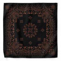 Paisley Bandana, preto e antigo cobre
