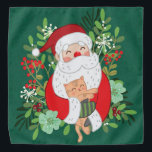 Bandana Papai Noel E Gato<br><div class="desc">Festivo Jolly Papai Noel</div>