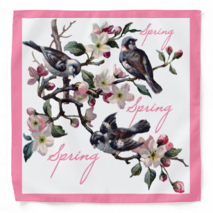 Bandana Pássaros do Flor da Maçã primavera
