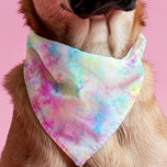 Bandana Pastel Rainbow Tie Dye Watercolor Cachorro<br><div class="desc">Este cachorro fofo (ou humano!) bandana apresenta uma maravilhosa espiral de cores do arco-íris pastel estilo gravata com sutis imagens holográficas,  iridescentes e aquáticas.</div>