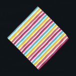 Bandana Pop Feliz E Divertido De Doces Com Coloração Espel<br><div class="desc">Divertido,  fofo,  feliz,  pop de cor,  design de doce listrado! Adicione um pouco de diversão para seu animal favorito com este padrão listrado fofo. Cores totalmente personalizáveis se você quiser criar seu próprio "Fru" divertido listrado para um "Momento Duck" colorido.</div>