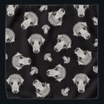 Bandana Promocional Pet Groomer Walker<br><div class="desc">Um arrojado martelo preto e branco de animais de estimação oferece uma bandana promocional para seus clientes e funcionários com um design artístico ousado que certamente chamará sua atenção. Para o noivo bem arredondado, o andarilho, a creche e todos os serviços especializados em animais de estimação, apresentando um icônico impressão...</div>