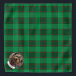 Bandana Quadro de Fotografias de Natal Vermelho e Xadrez V<br><div class="desc">Modelo de fotos de Natal divertidas com um padrão de xadrez vermelho e verde. Copyright © Angi Laframboise.</div>