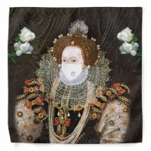 Rainha Elizabeth, vestindo uma máscara