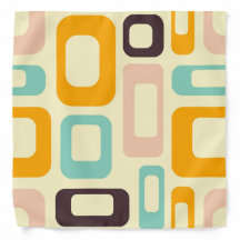 Retro geometric pattern in light beige background