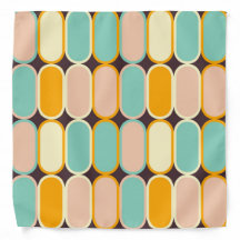 Retro geometric pattern with vertical ovals