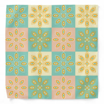 Seamless pattern with geometric floral motifs