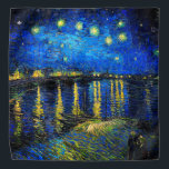 Bandana Starry Night Over the Rhone por Vincent Van Gogh<br><div class="desc">Starry Night Over the Rhone, por Vincent Van Gogh. Esta é uma antiga obra-prima do pintor mestre holandês Vincent Van Gogh. Esta pintura fina tem uma cor bela, vibrante e saturada. Vincent Van Gogh era um pintor impressionista holandês. Esta pintura foi pintada nas margens de Rhone, na França. Esta imagem...</div>