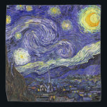 Bandana Starry Night por Vincent van Gogh<br><div class="desc">Starry Night por Vincent van Gogh</div>