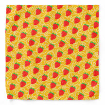 Strawberry Pattern Girly Bonito Kawaï Cute Yellow