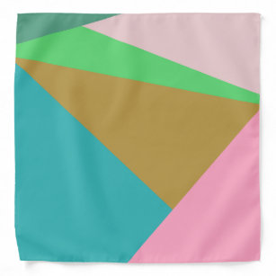 Bandana Triângulos Coloridos de Bloco de Geometria de Abst