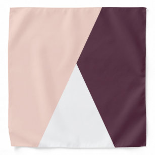 Bandana Triângulos geométricos rosa-pincel-escamudo e burg