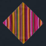 Bandana Trippy Strips Coloridos e Legal Psicodélicos Negro<br><div class="desc">Abstrato striped design com cores quentes. Cores principais deste padrão psicodélico: roxo,  amarelo,  laranja,  verde,  marrom..</div>
