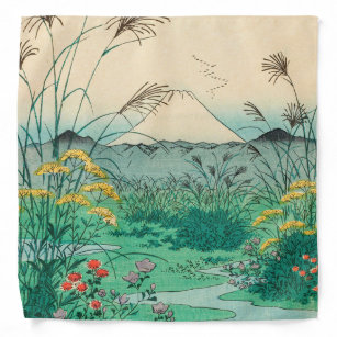 Bandana Utagawa Hiroshige - Planície de Otsuki na provínci