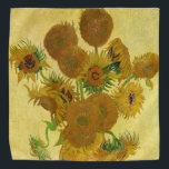 Bandana Van Gogh - Vase com 15 Girassóis<br><div class="desc">Vase com Quinze Girassóis / Vase avec quinze Tornesols - Vincent Van Gogh, agosto de 1888 - Girassóis versão 1888 (F454)</div>
