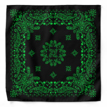 Bandana verde e preto
