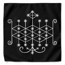 Veve Branca de Ogoun em Preto