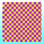 Bandana Vintage de placa de xadrez amarelo púrpura neon<br><div class="desc">Vintage Neon Purple e Yellow Checkerboard</div>