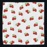 Bandana Vintage Red Cherries Patterry<br><div class="desc">Aglomerado de cereja vermelha com folhas verdes de maçã e três cerejas vermelhas produz 40 e padrão de colheita de 50 alegres.</div>