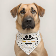 Bandanas de Cão Personalizadas com Texto ou Nome D