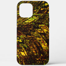 bandas abstrato curvas em verde ouro e mais escuro