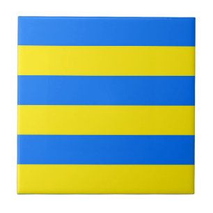 Bandas amarelas e azuis