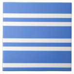 Bandas brancas e azuis francesas<br><div class="desc">O padrão brilhante e alegre de listras brancas e azuis é simples e clássico.</div>