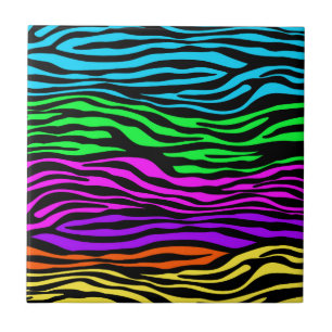 Bandas de Zebra abstrato Coloridas