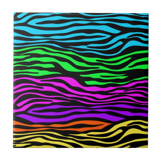 Bandas de Zebra Coloridas abstrato (Frente)