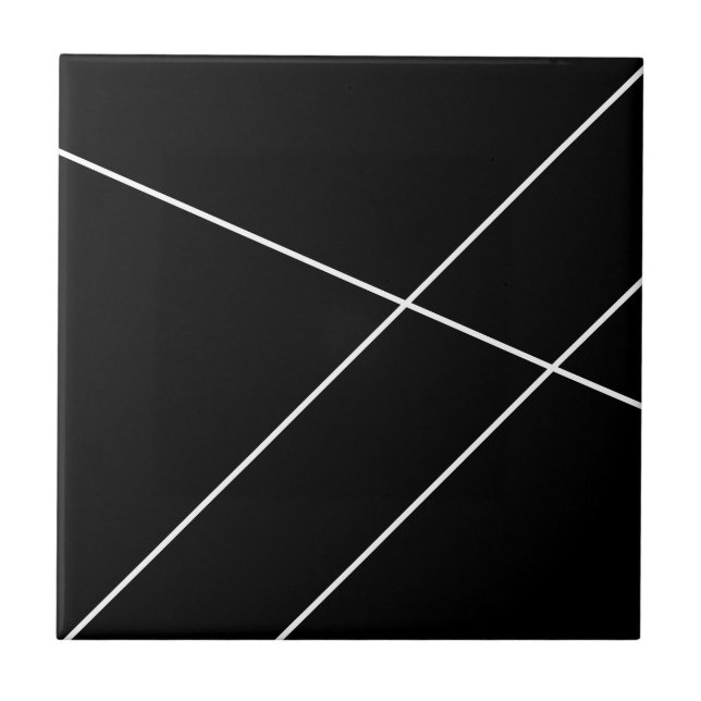 Bandas Diagonais em Preto e Branco (Frente)