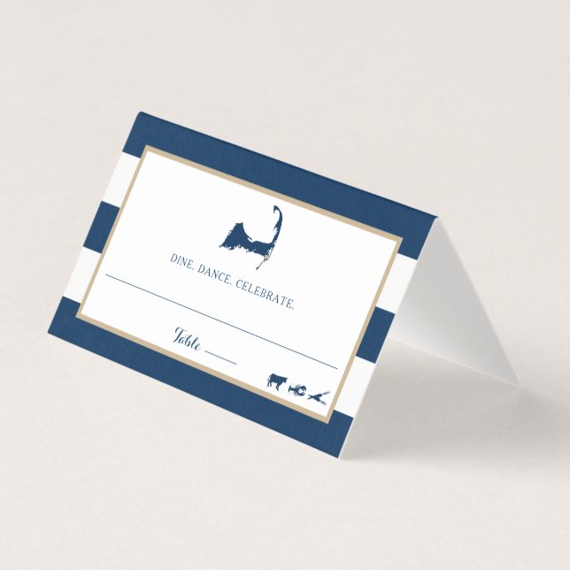 Bandas Douradas Azuis Chatham Casamento de Cabo Co (Frente)