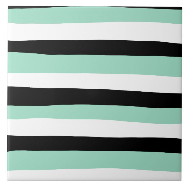 Bandas irregulares - Verde, branco e preto (Frente)